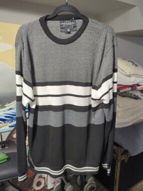 Oxygen Active Wear 1993 Quebec sweater sweatshirt 2XL pullover casual striped